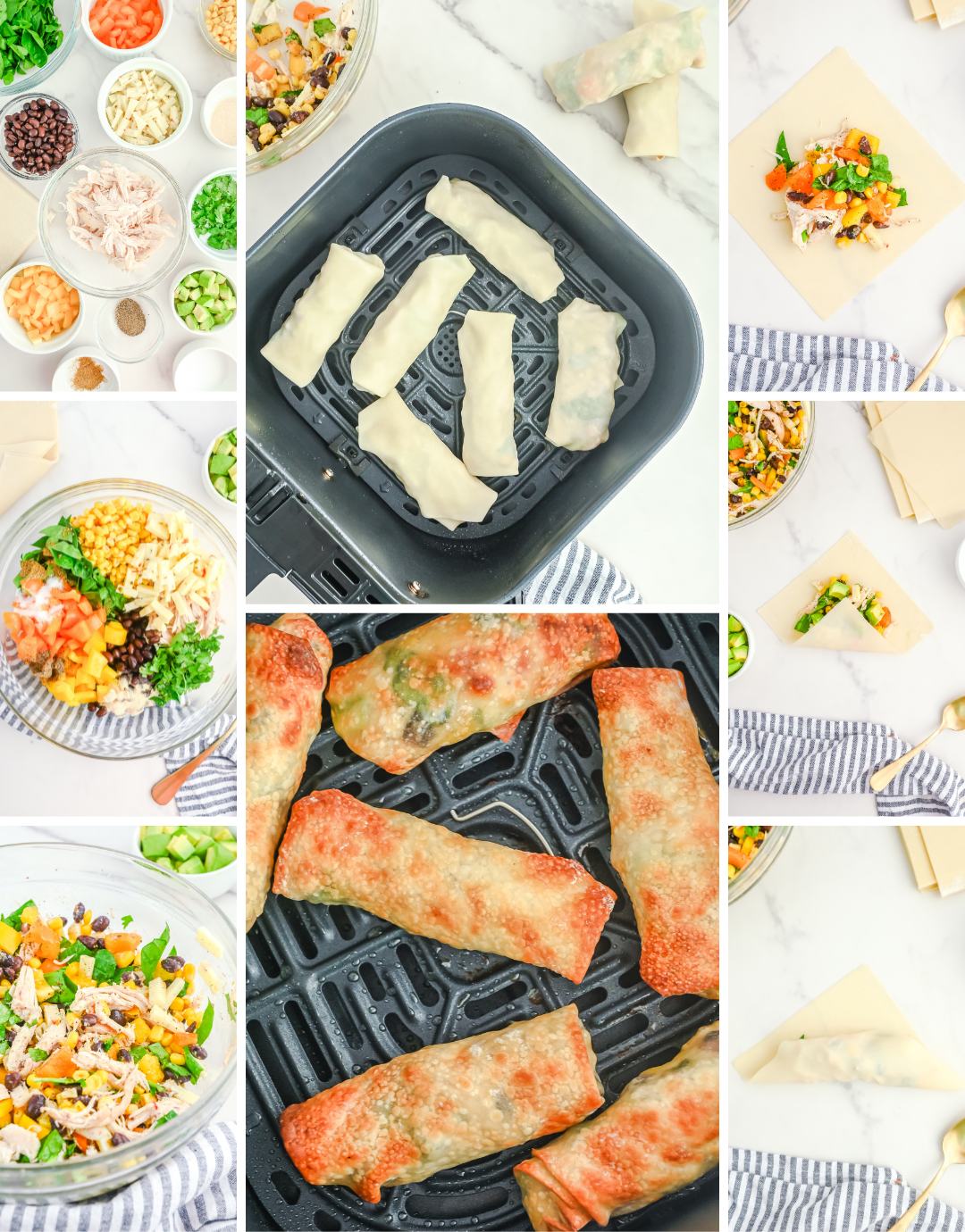 $79 SALE -Air Fryer Southwest Chicken Egg Rolls