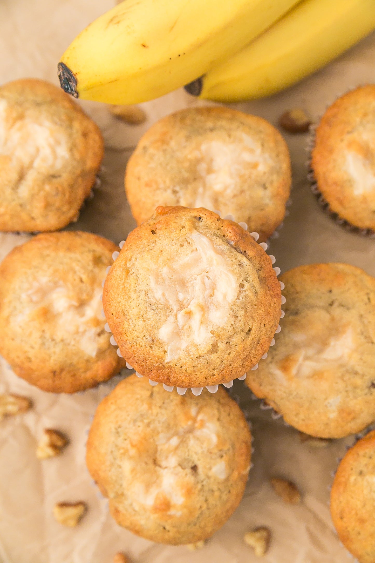 Banana Cream Cheese Muffins