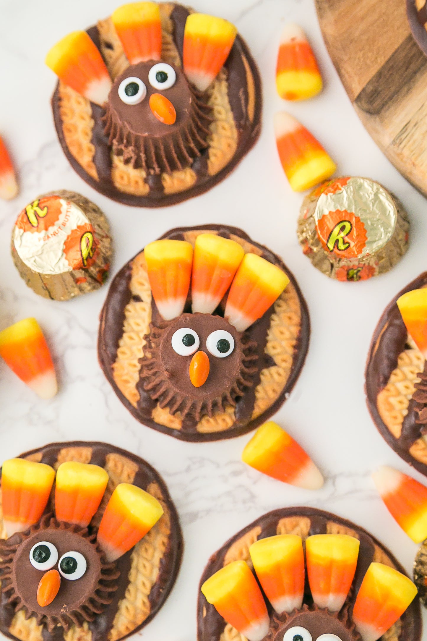 Fudge Stripe Turkey Cookies