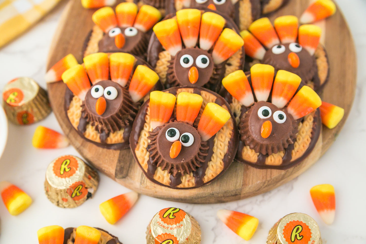 Fudge Stripe Turkey Cookies