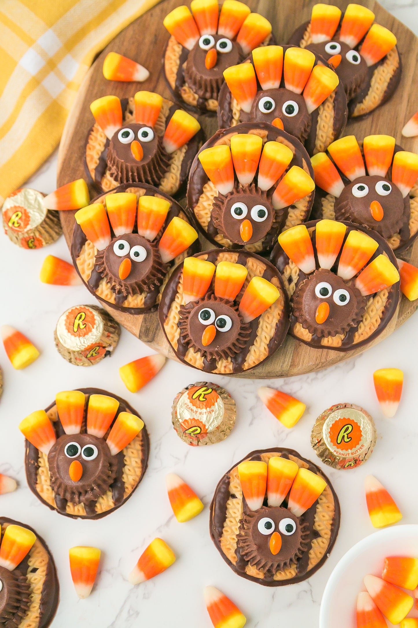 Fudge Stripe Turkey Cookies