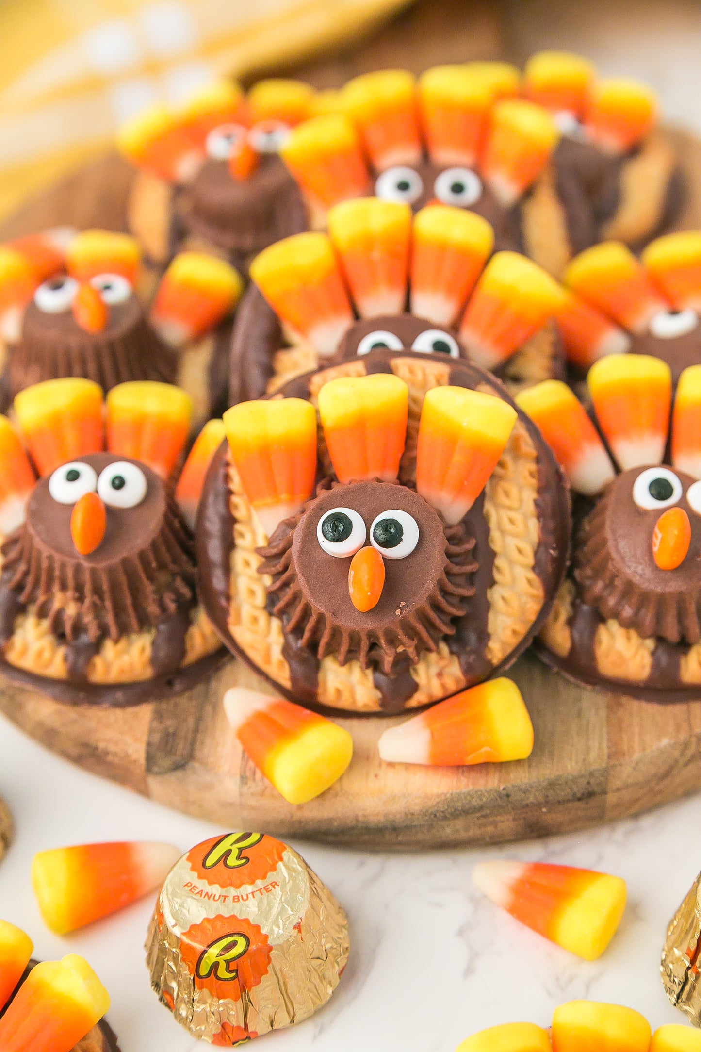 Fudge Stripe Turkey Cookies