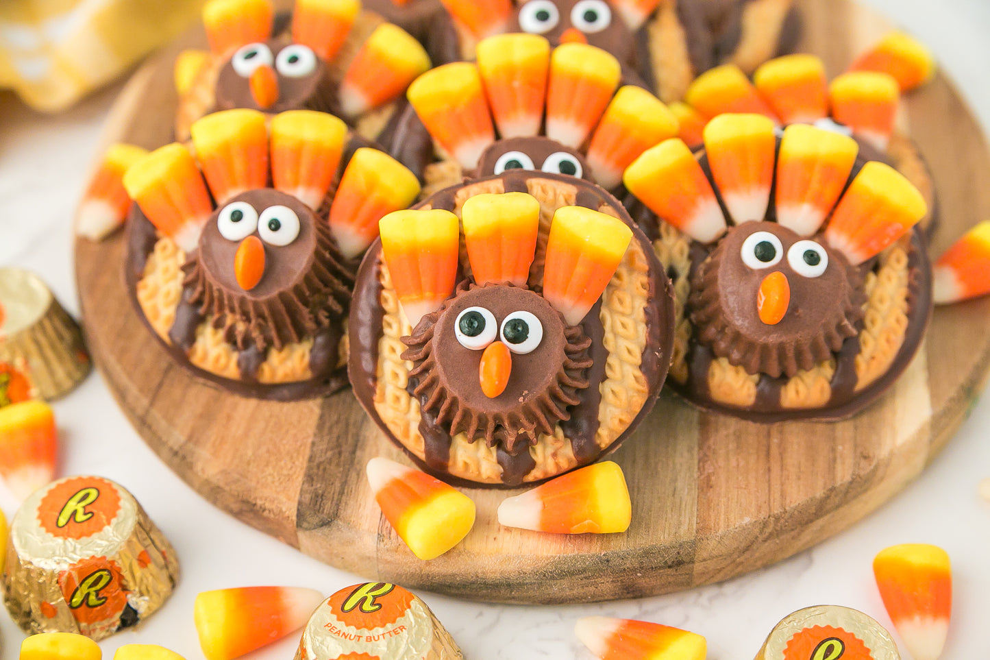 Fudge Stripe Turkey Cookies